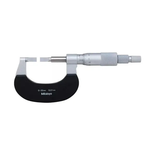 Micrômetro Externo Analógico Com Pontas Tipo Lâmina Fuso Não Rotativo 75-100mm/0,01mm – 122-104-10