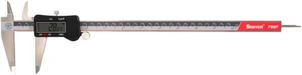 Paquímetro Dig Quadrim Pol Frac - Cap. 300mm (12'') - Res. 0,01mm (0.0005" e 1/64") - Exatidão ±0,02mm (±0.001" e 1/64") - Ref. EC799AF-12/300