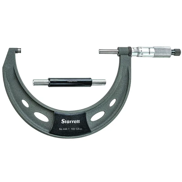 Micrômetro Externo com Isoladores Térmicos - Capacidade de 100 - 125mm e Resolução de 0,01mm e com Exatidão de ±0,003mm - Ref. 444.1MXRL-125