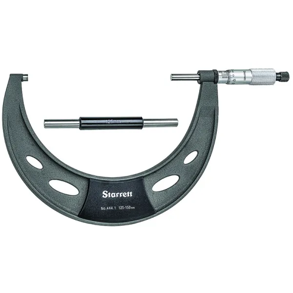 Micrômetro Externo com Isoladores Térmicos - Capacidade de 125 - 150mm e Resolução de 0,01mm e com Exatidão de ±0,003mm - Ref. 444.1MXRL-150