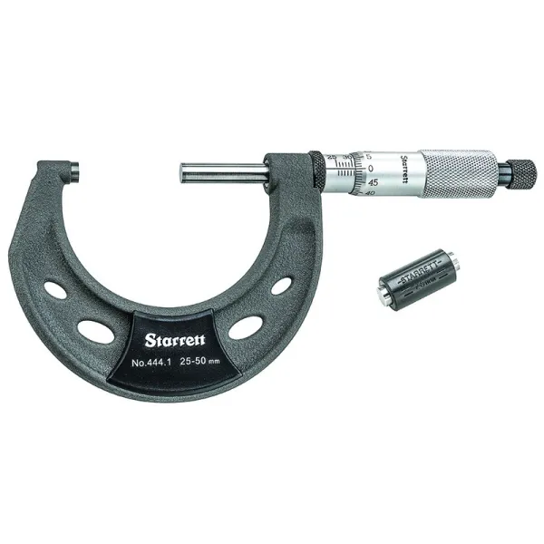 Micrômetro Externo com Isoladores Térmicos - Capacidade de 25 - 50mm e Resolução de 0,01mm e com Exatidão de ±0,002mm - Ref. 444.1MXRL-50