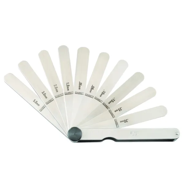 Calibrador de Folga Tipo Leque com 13 Lâminas Retas com 114mm de comprimento - Faixa 0,04-5,00mm - Ref. 467MB