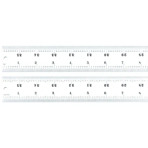Escala de Aço Fosca 36" Graduações 1/32-1/64-1/50-1/100