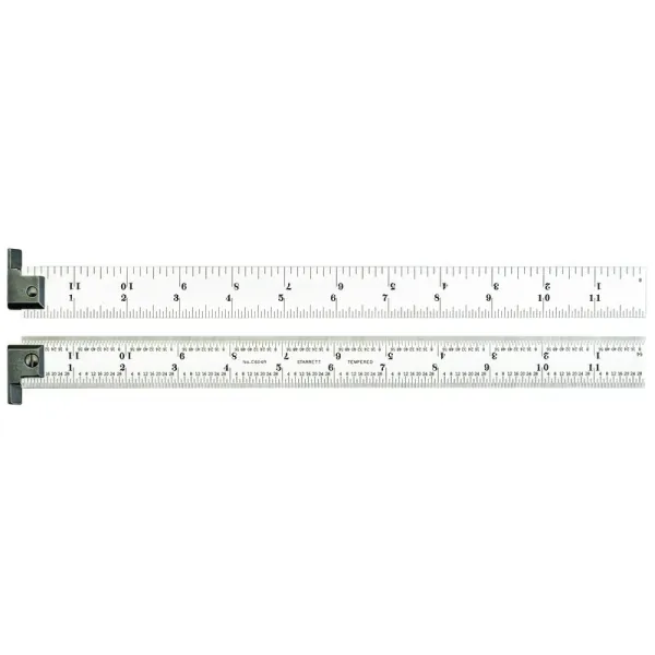Escala de Aço com Gancho 12" Graduações 1/8-1/16-1/32-1/64