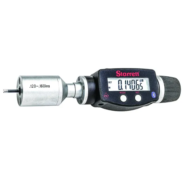 Micrômetro Interno Individual Digital com Bluetooth e com Capacidade de 3 - 4mm e .120" - 0.160" e Exatidão de ± 0,004mm e ± .00015"